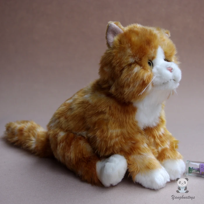 Желтая плюшевая игрушка Tabby Cat игрушечная кукла с животными Подарочные игрушки