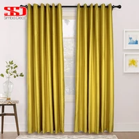modern solid plain blackout curtains for living room yellow drapes thick cortinas for bedroom window treatments single panel