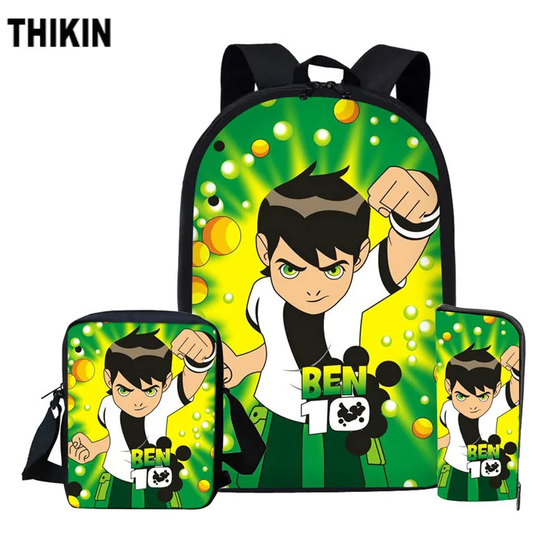 Тикин Повседневный школьный рюкзак Ben 10 для игр Детский Школьный набор для мальчиков и девочек большой вместительный Ранец детский рюкзак Mochila Escolar