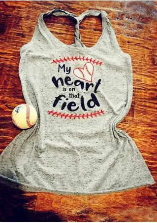 2018 Новое поступление футболки рубашки мое сердце в этой области Бейсбол Танк