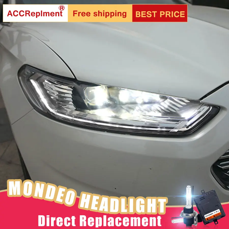 2Pcs LED Headlights For Ford Mondeo 2013-2015 led car lights Angel eyes xenon HID KIT Fog Daytime Running Lights | Автомобили и