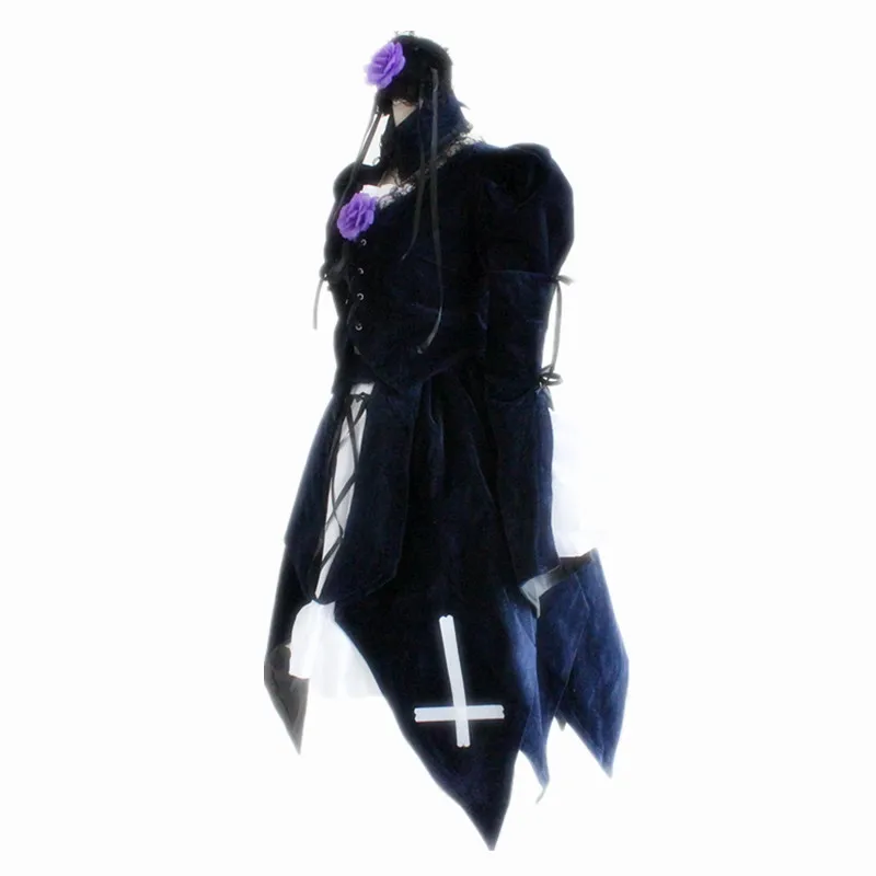 Rozen Maiden Rose Girl Sui Gin Tou Mercury Lamp Cosplay Costume Gothic Women Dress Mercury Lamp Uniform Purple Dress Costume
