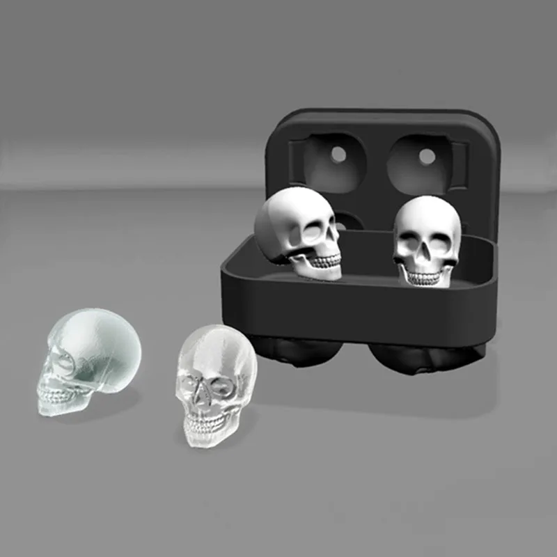 Распродажа 1 предмет лидер продаж большой поднос кубика льда пудинга 3D череп