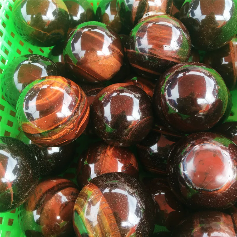 1 шт. естественный камень красный тигровый глаз сфера исцеления кварцевый кристалл полированный шар в качестве подарка минеральные камни.