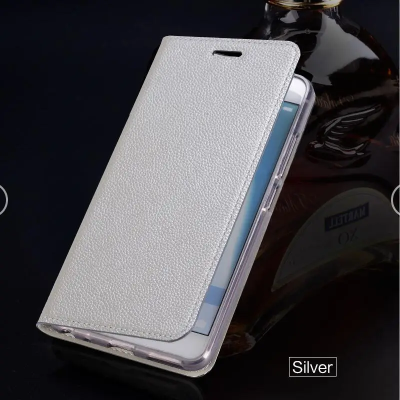 Silver Чехол-книжка для телефона чехол для Xiaomi mi 5 5S 6 8 A1 A2 lite Max 2 3 mi x 2 2s чехол с текстурой личи чехол для Red mi Note 4 4X 4A 5 5a плюс - Цвет: Silver