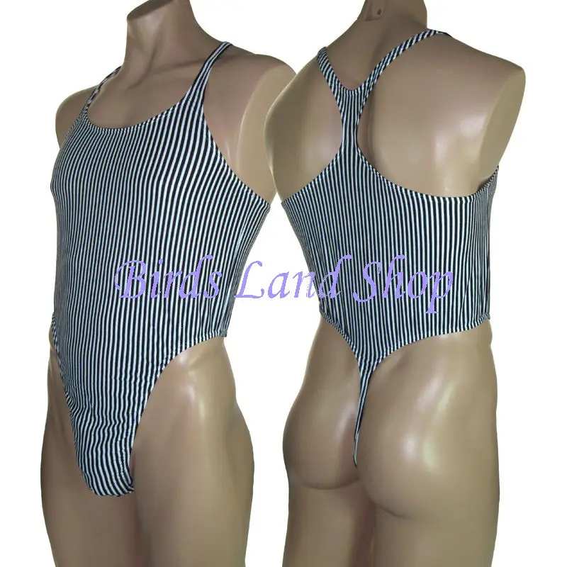 Мужское боди стринги трико хлопок полиэфир высокий вырез сзади G828CW 19 см