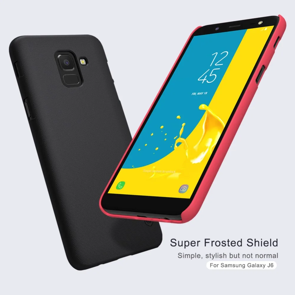10 шт./лот оптовая продажа Nillkin Супер Матовый Защитный чехол для Samsung Galaxy J6 2018 J600G
