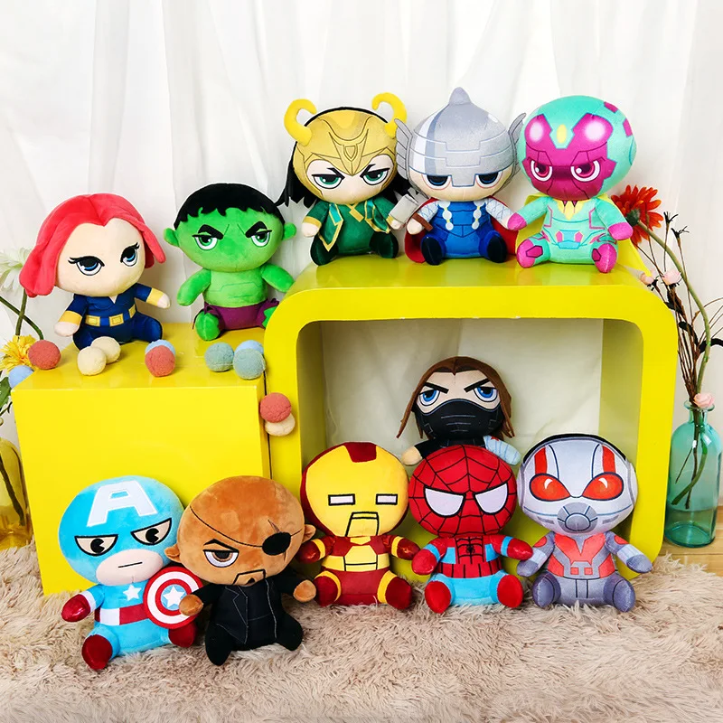 Плюшевые куклы Marvel Avengers супергерои Железный человек Капитан Америка Тор Халк