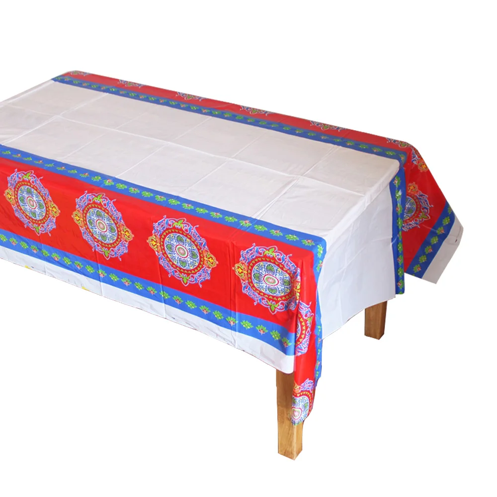 

Disposable Plastic Table Cloth Eid al-Fitr Ramadan Table Cover Tablecloth Waterproof For Moslem Islamism Deco 180*108cm