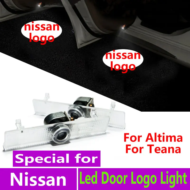 2 шт. светильник с логотипом для Nissan Altima Teana L33 Автомобильный Дверной добро