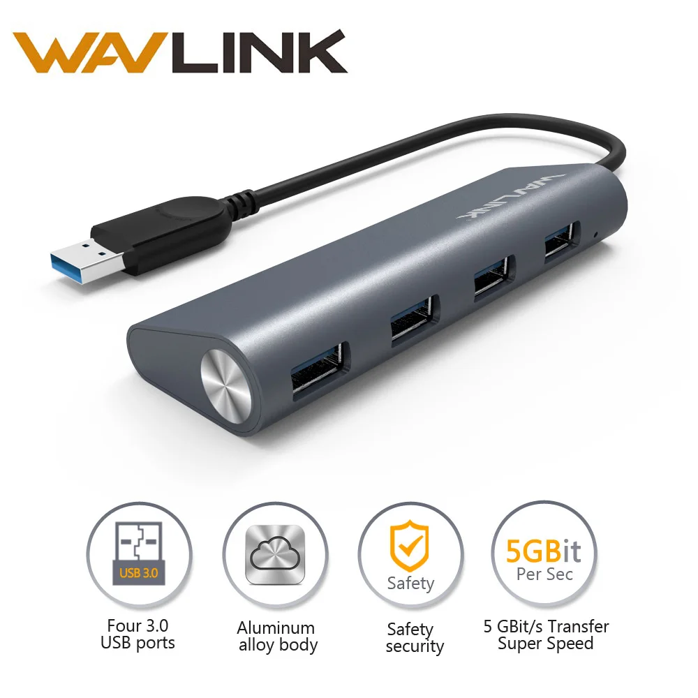 Суперскоростная 4 портовая док станция usb 3 0 5 Гбит/с алюминиевая стандартная