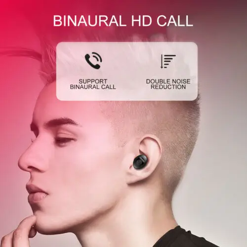 Беспроводная Bluetooth 5 0 гарнитура наушники 3D стерео бинауральный вызов для спорта