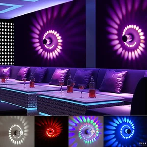 Современная светодиодсветодиодный настенная лампа 3 Вт, алюминиевое комнатное освещение для бара, декоративное освещение, бра фоновые светильники, Хэллоуин, Рождество