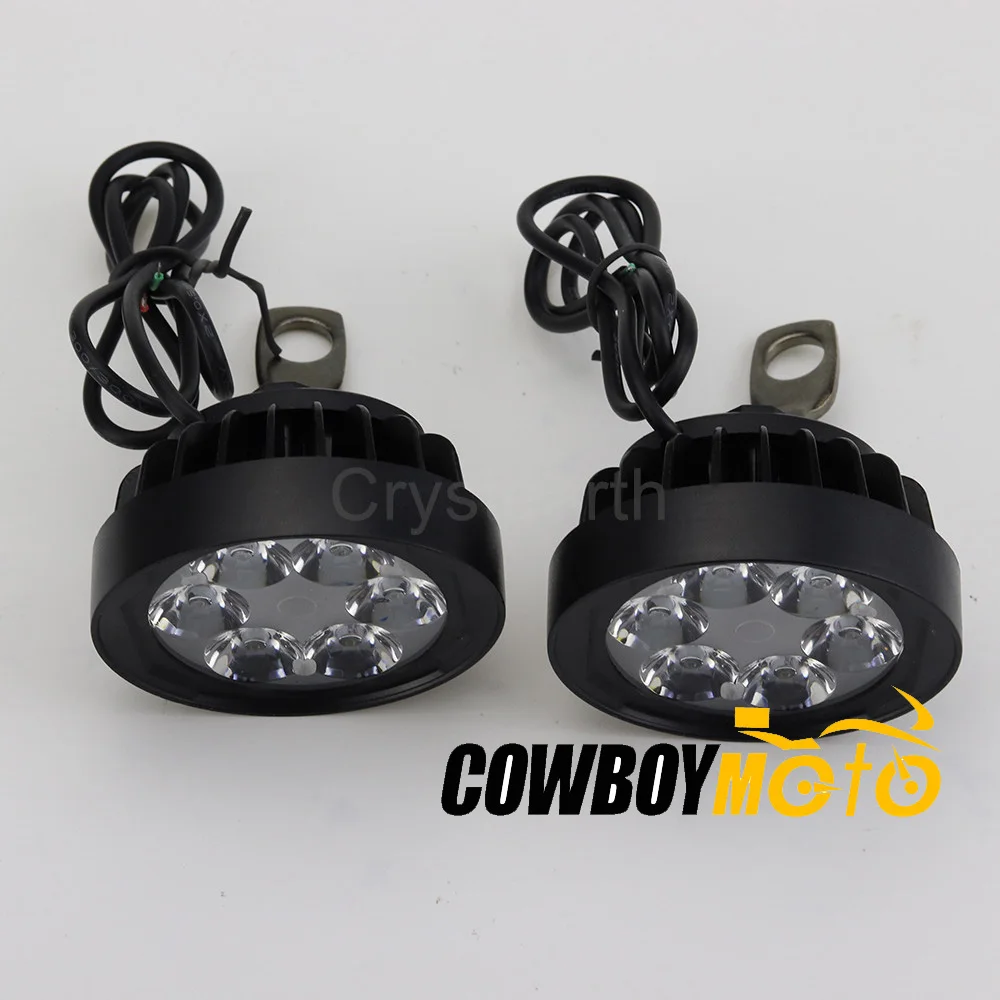 Universal Motorcycle Motocross LED Headlight Mirror Mount Driving Fog Spot Light For Pot Dirt Bike Honda Yamaha Suzuki Kawasaki |