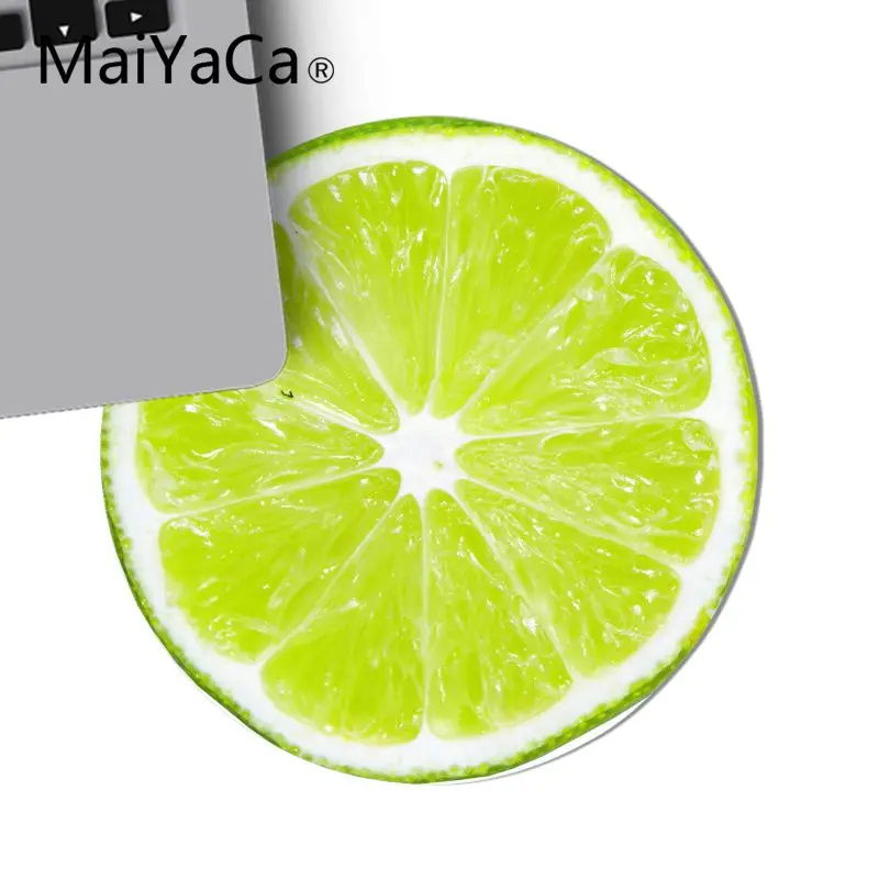 20x20cm Maiyaca Летний Фруктовый арбуз оранжевый лимон киви геймер мягкий круглый коврик для мыши планшет, коврик для мышки Противоскользящий игровой коврик для мыши 22x22 см - Цвет: 20x20cm