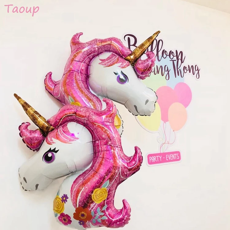 Taoup 1 шт. ручной мультфильм Единорог воздушный шар из фольги аксессуары для животных милый счастливый Единорог День рождения Сувениры Единорог воздушные шары