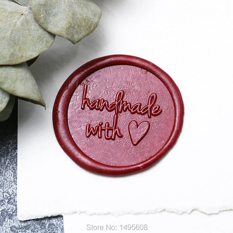 

Печать Вощеная ручной работы с любовью, печать вощеная для сердца, печать вощеная для подарка на день рождения, печать для свадебного пригла...