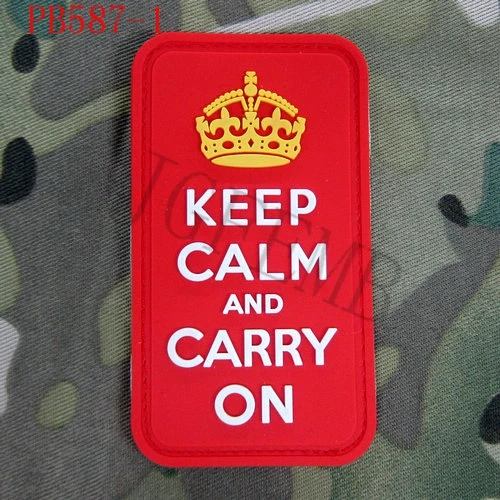 3Д ПВХ пластырь с надписью Keep Calm and Carry on United Kingdom моральный дух | Дом и сад