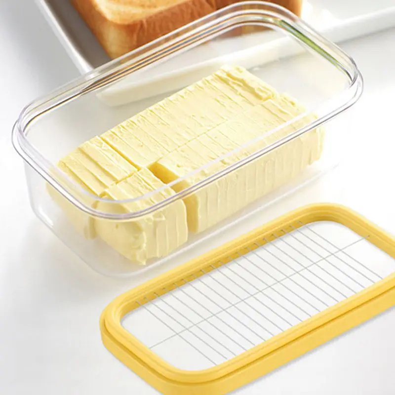 VFGTERTE 1PC Butter Cutter Storage with Lid Glass Slicer Bread Cake Cheese Keeper Container Multi-Functional Kitchen Box | Дом и сад
