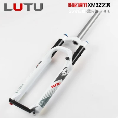 26 black tube white MEROCA LUTU Lutu горный велосипед передняя вилка амортизационная вилка 26 27,5 29 дюймов Золотая трубка амортизатор - Цвет: 26 black tube white