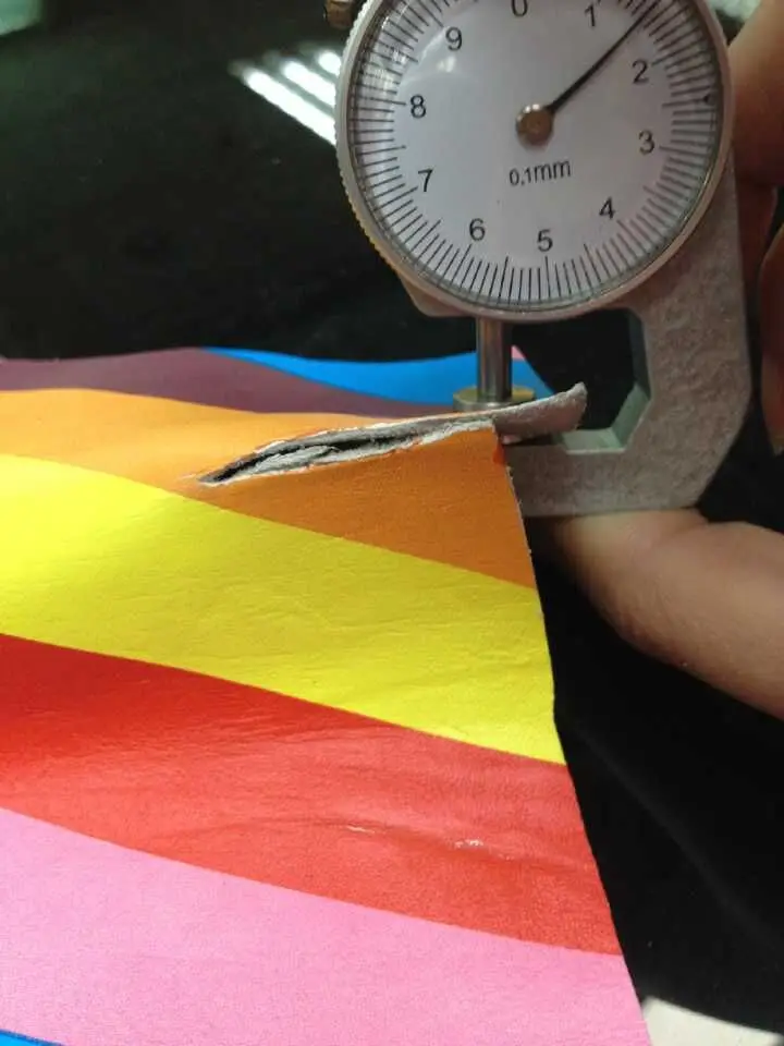 Радуга Цвет полоса натуральной козьей кожи Ткань для обуви/кошелек/сумка