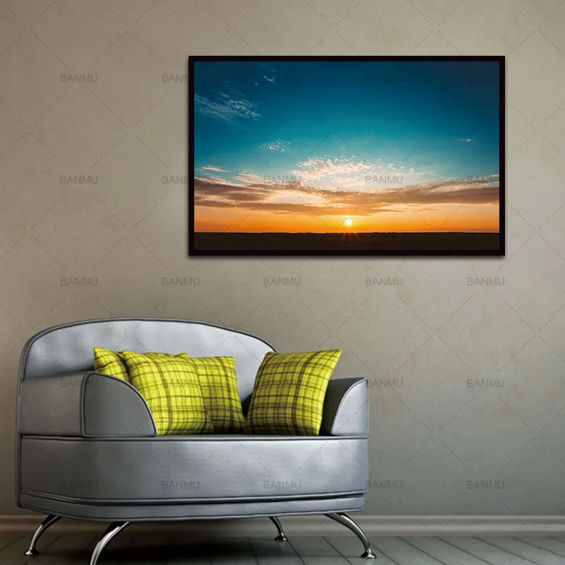 Настенная картина в скандинавском стиле украшение для гостиной пейзаж Картина