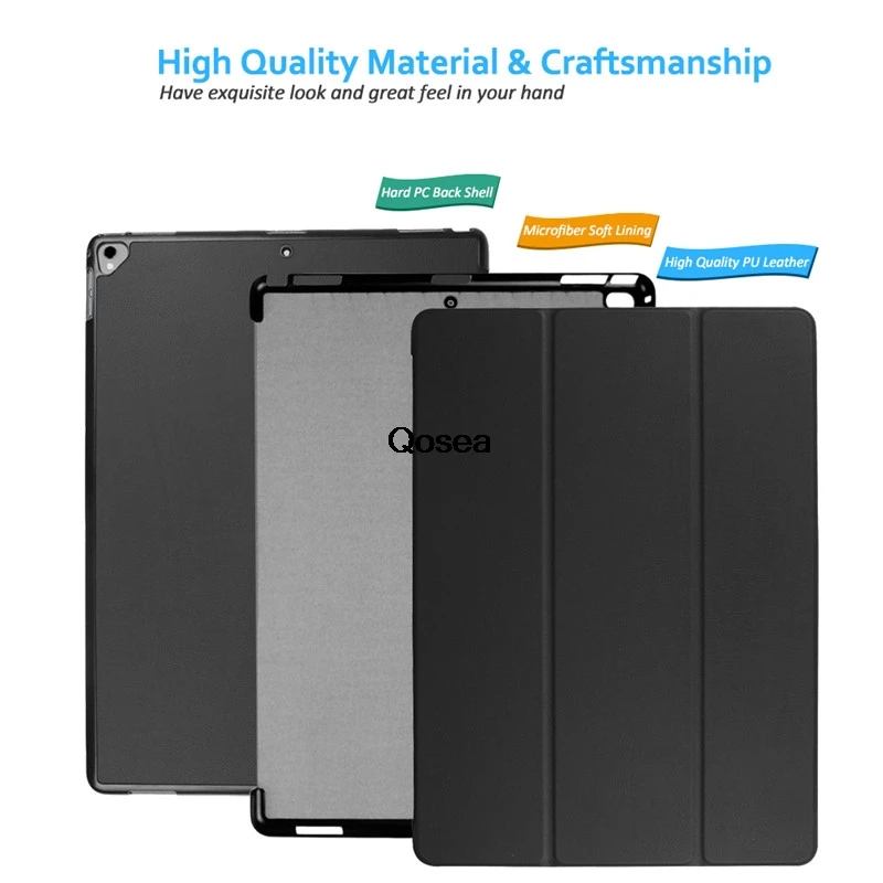 Qosea новый для Apple iPad Pro 12 9 дюймов класса люкс из искусственной кожи смарт-чехол с