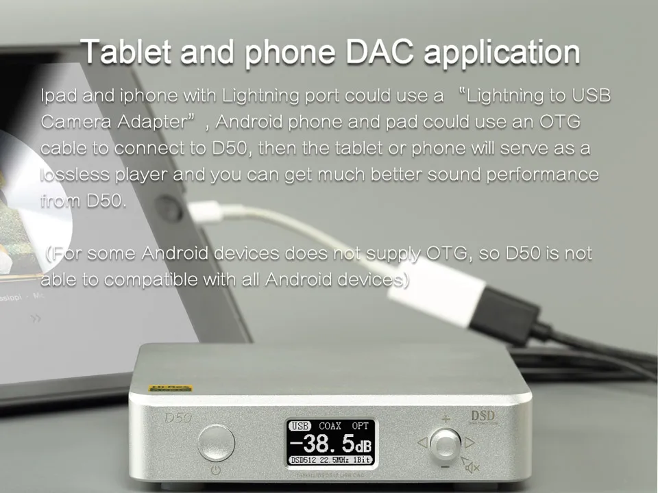 Топпинг D50 Hi-Fi аудио ЦАП ES9038Q2M* 2 XMOS XU208 USB 32Bit/768 кГц DSD512