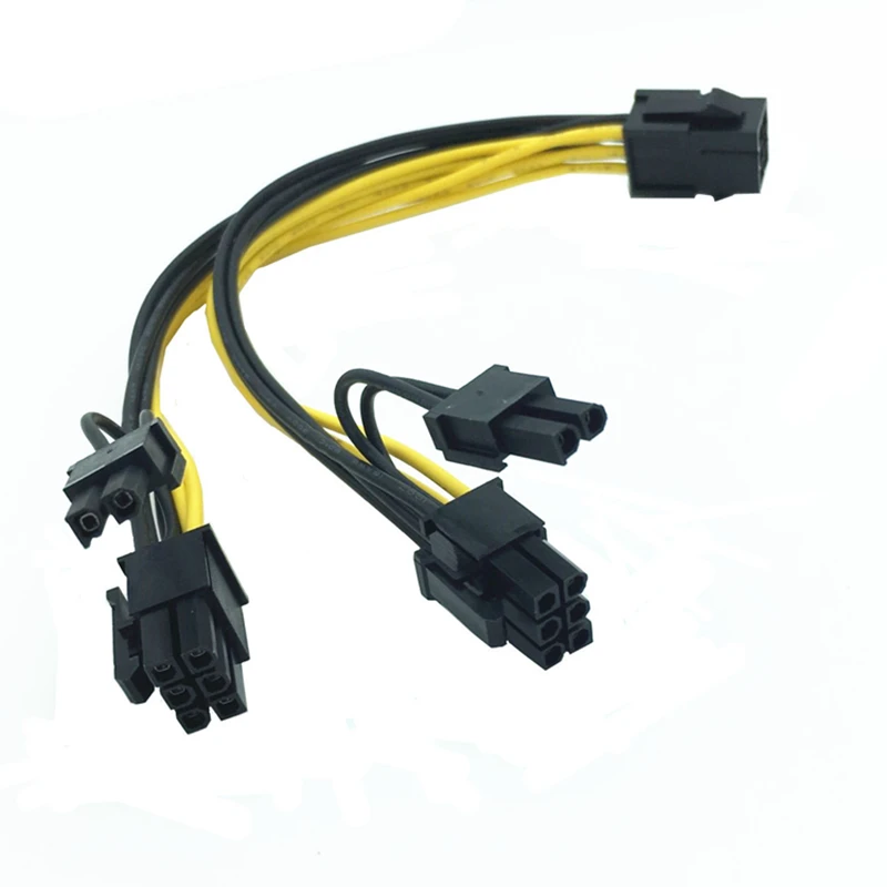PCI Express PCIE 8 Pin на Dual (6 + 2) видеокабель питания 6P P адаптер видеокарты 10 шт. Бесплатная