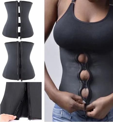 2017 крюк молния резиновая латексная Талия тренажер сексуальные корсеты и бюстье