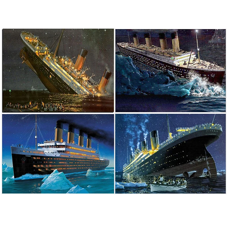 

Full Square/Round Drill 5D DIY Diamond Painting "Titanic ship" Embroidery Cross Stitch 5D Home Decor Gift YG560