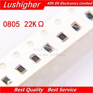 100 шт. 0805 SMD резистор 5% 22K Ohm 2202 223 22 кОм