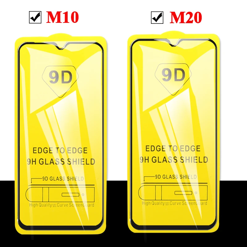 9D закаленное стекло для samsung galaxy m30 m20 m10 Полное покрытие экрана m105f m205f m305f защитная