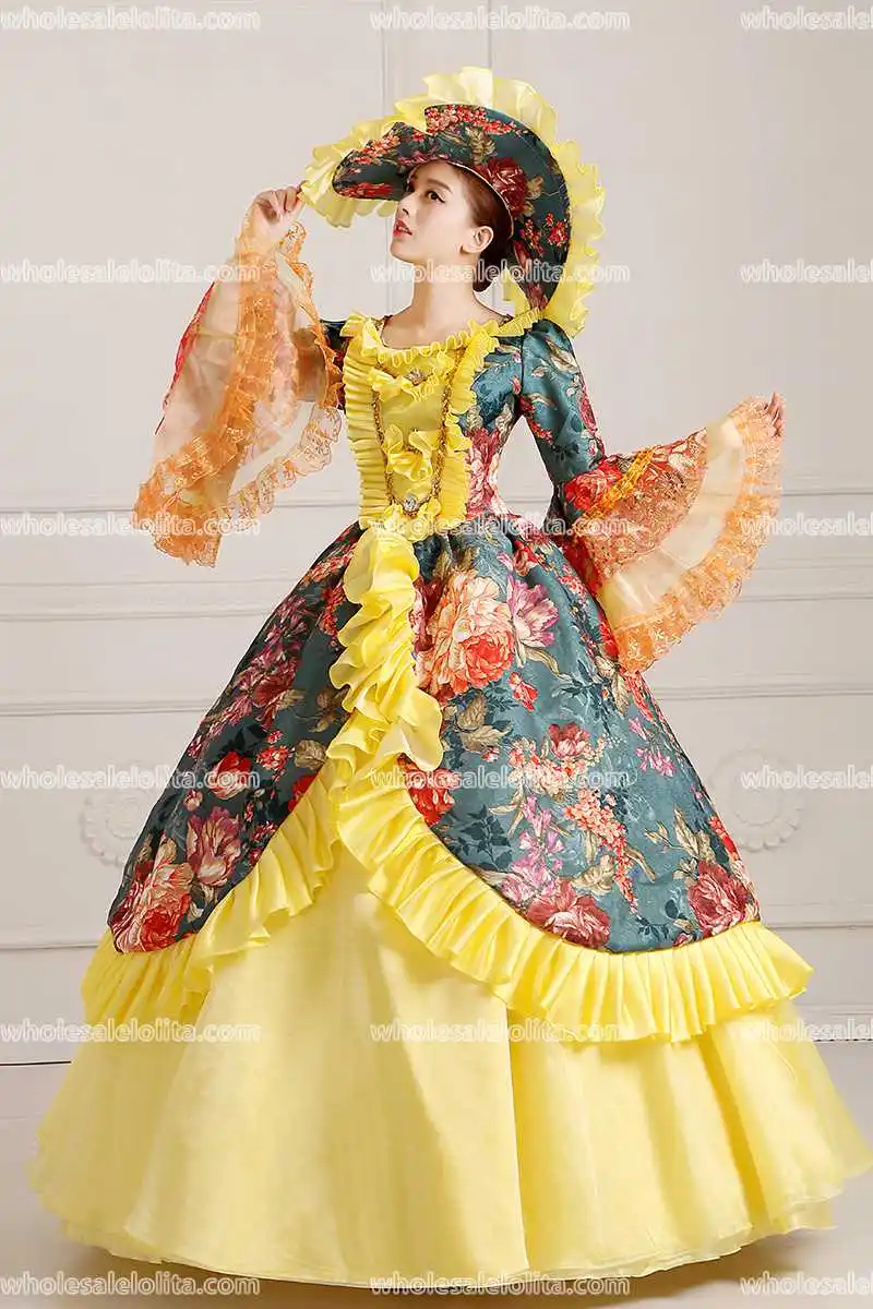 

HOT!! Global FreeShipping 18th Century Marie Antoinette Victorian Period Renaissance Rococo Belle Gowns