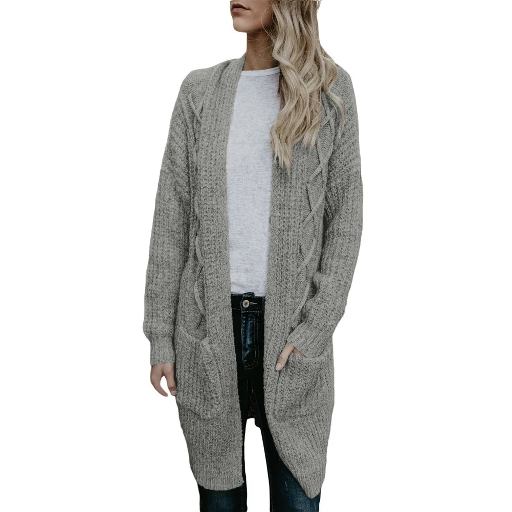 

Women V neck Oversized Cardigan Jacket Coat Long Cardigans Autumn Winter Open Stitch Poncho Knitting Sweater Cardigans Sweaters