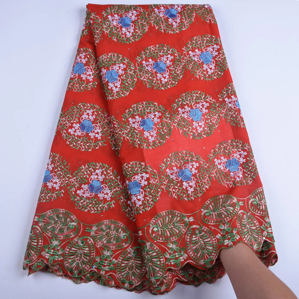 

Embroidery 100% Cotton Lace Fabric With Stones For Party High Quality African French Lace Fabric For Nigerian Party Lace 1397B
