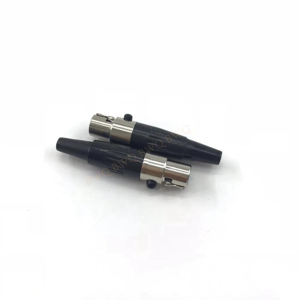 Оптовая продажа! 20 шт./лот Mini XLR 3 4 контактный штекер для микрофона аудиокабель