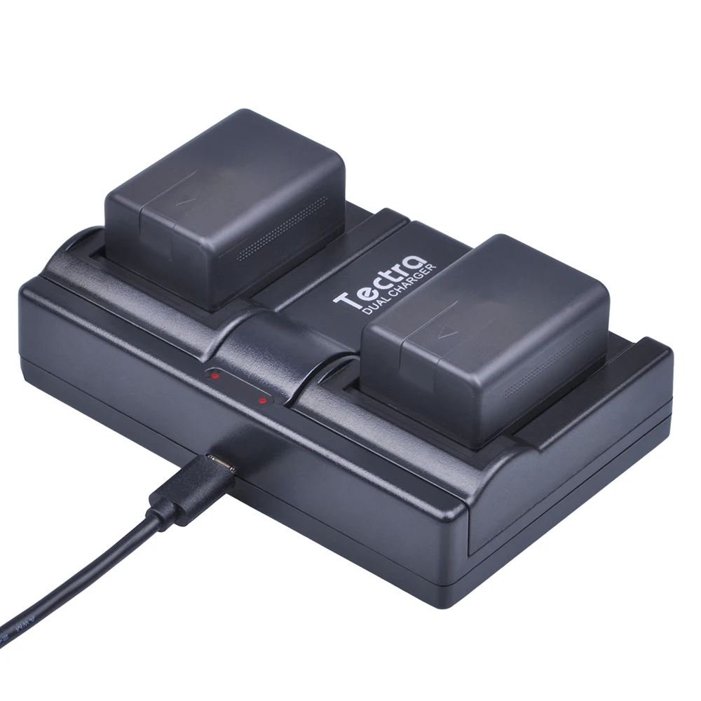 Tectra 4 шт VW-VBT190 VBT190 литий-ионная батарея + USB 2-канальный зарядное устройство для