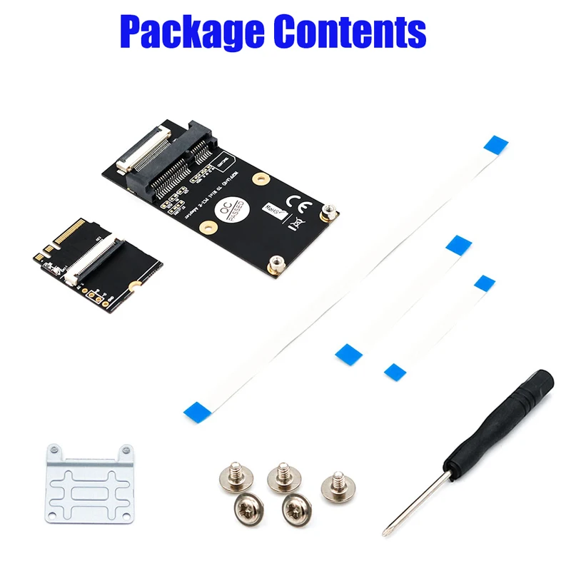 M.2 NGFF Key A/E/A+E to Mini PCI-E Adapter with FPC Cable for WiFi Wireless Adapter, Half-size & Full-size Mini PCI-E Network Card Compatible image 6