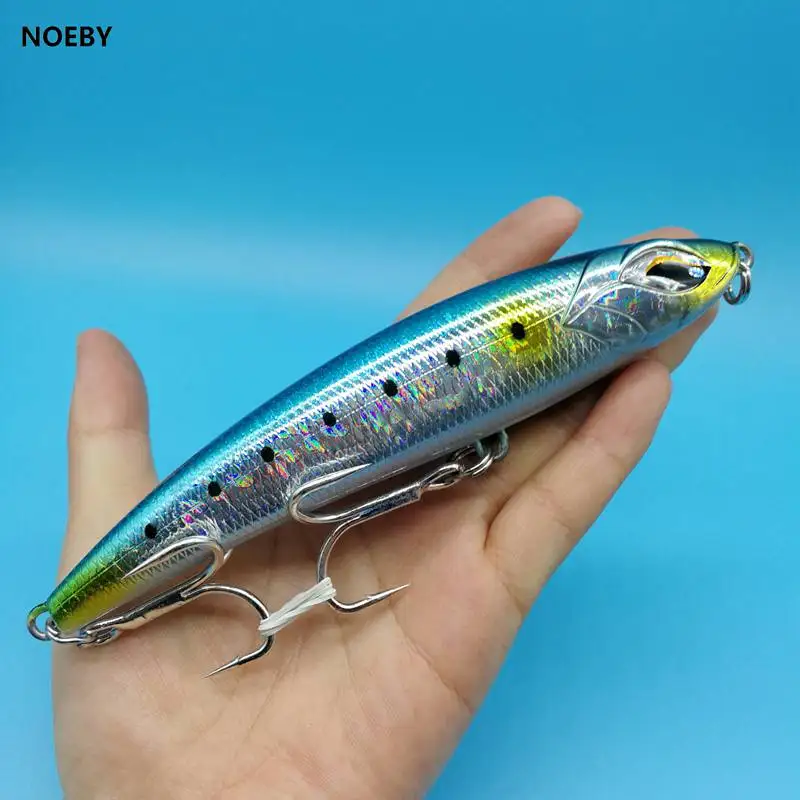 NOEBY новая приманка 1 шт. Тонущая приманка для рыбалки карандаш 63 г/150 мм 5 цветов переменная Тонущая жесткая приманка 3D глаза искусственная приманка - Цвет: 9493 150mm 126