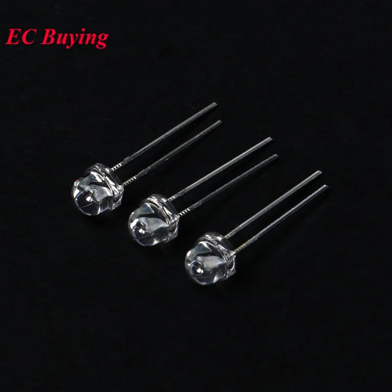 100 шт. 5 мм LED диод DIY Kit соломенная шляпа светодиодные диоды белый желтый красный