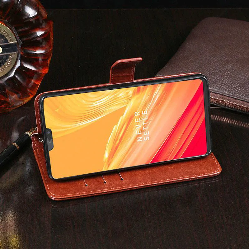Роскошный кожаный флип-чехол на магните для OnePlus 6T 6 чехол-накладка One Plus