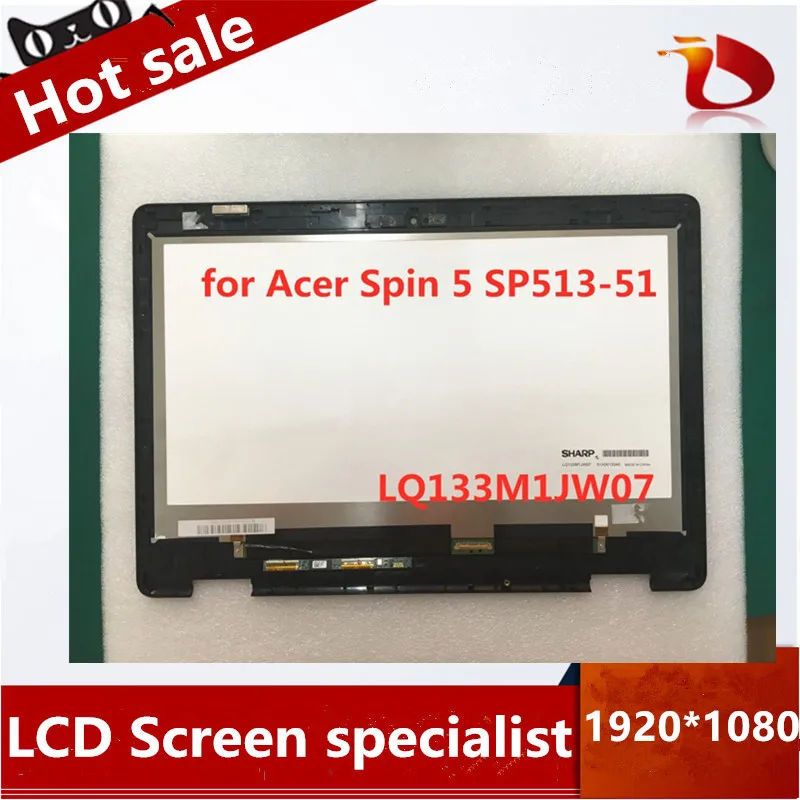 1920*1080 Для acer Spin 5 SP513-51 ips ЖК-экран+ сенсорный дигитайзер сборка FHD B133HAB01.0 или LQ133M1JW07
