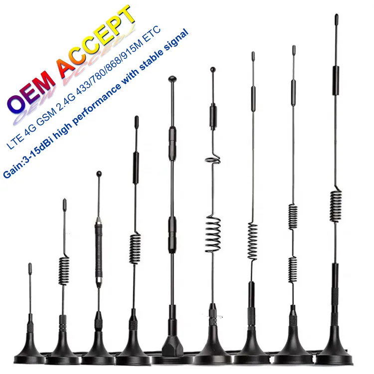 GSM Магнитная антенна 915 МГц с кабелем 1 5 м SMA Коннектор 900/1800 gsm RG17 кабель 3 фидер шт. |