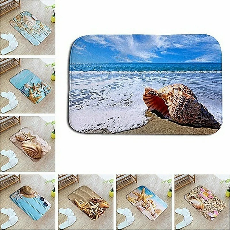 Fashion Sea Beach Style Door Mat Carpets Kitchen Bathroom Rugs House Floor Entrance Area Blankets Home Decoration | Дом и сад