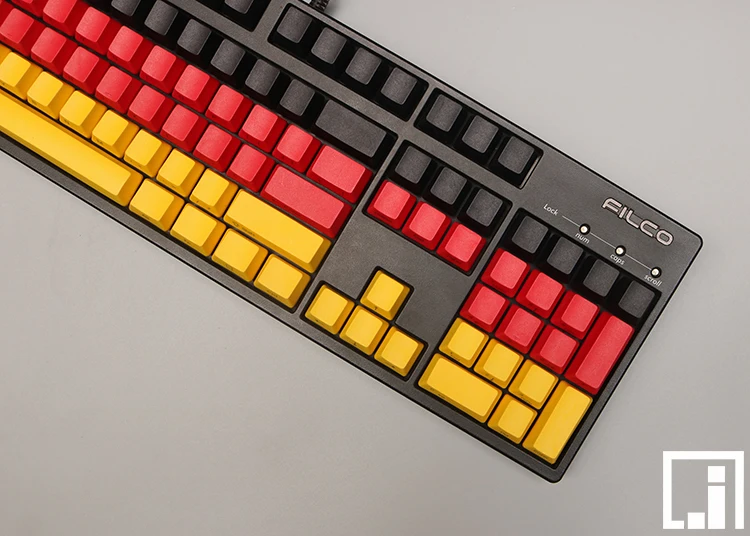 104 PBT колпачки для механической клавиатуры cherry mx OEM ключи красный желтый колпачок |
