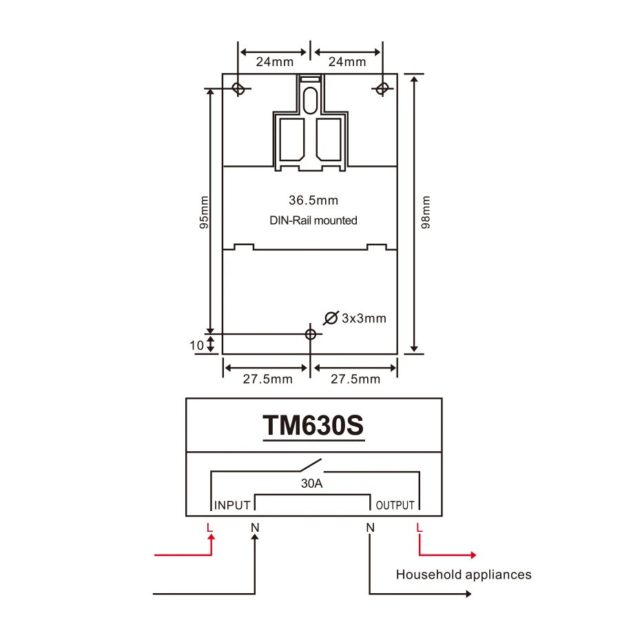 TM630S 12 В постоянного тока большая нагрузка 30 А секундный интервал таймер