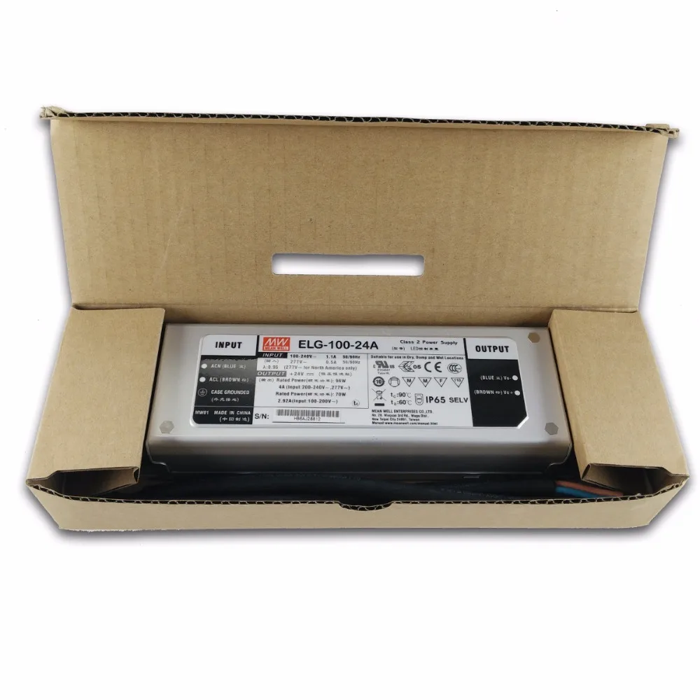 Оригинальный Средний источник питания ELG 100 24A 96W 4A 24V Регулируемый IP67