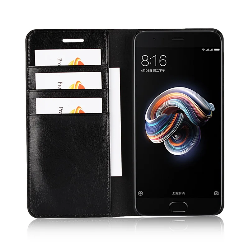 Высококачественный чехол из натуральной кожи для XIAO Mi note 2 3 Redmi 4x 5a Crazy Hose