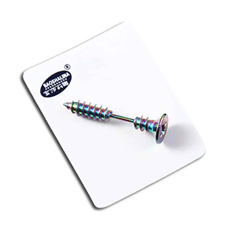 Панк Винт Стад Серьги модные золотистый и черный Цвет нержавеющей ногтей серьги